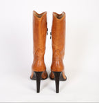 Taba Rengi Orjinal Deri Çizme