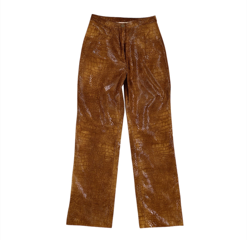 Yılan Derisi Desenli Pantolon