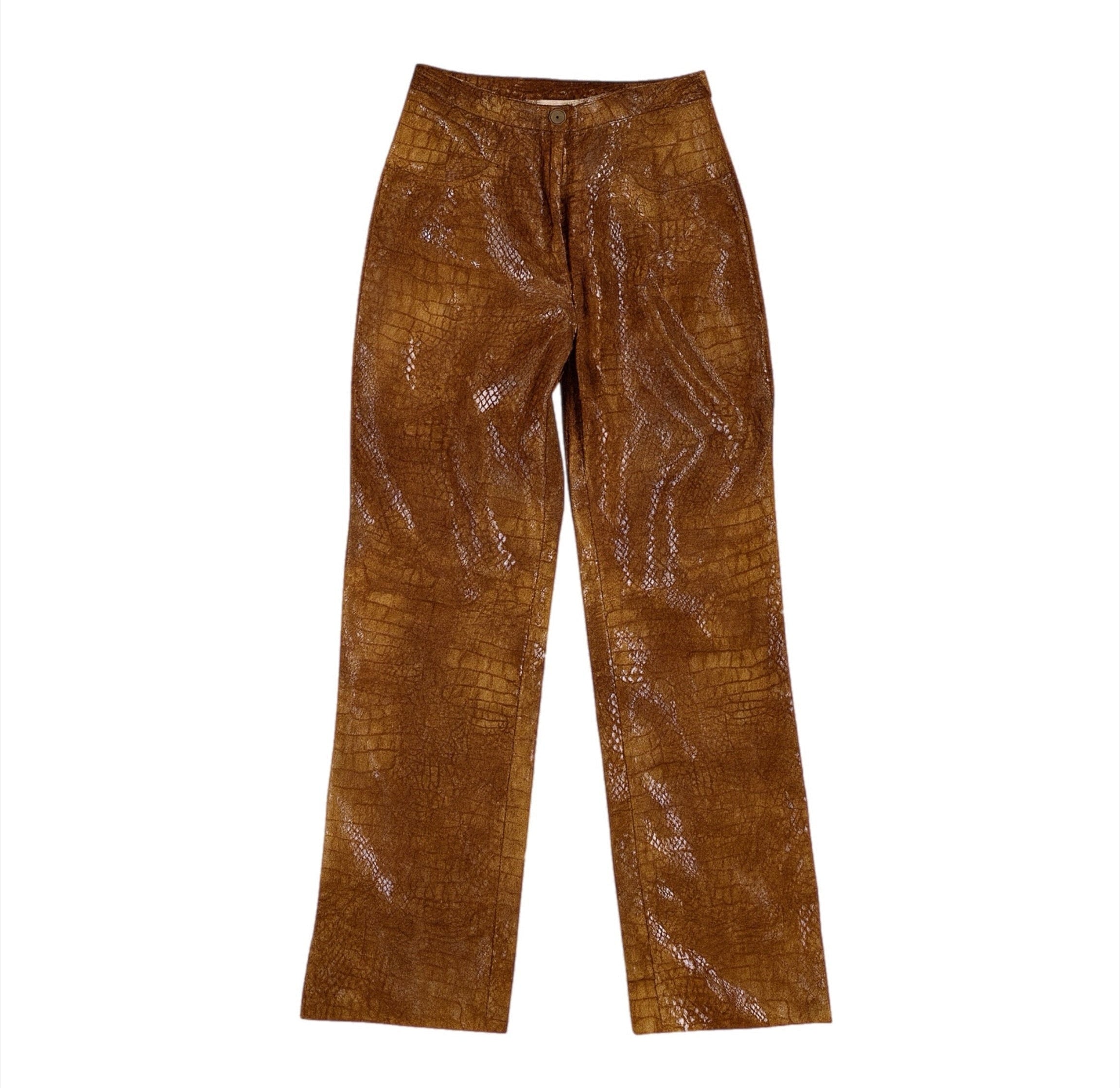 Yılan Derisi Desenli Pantolon