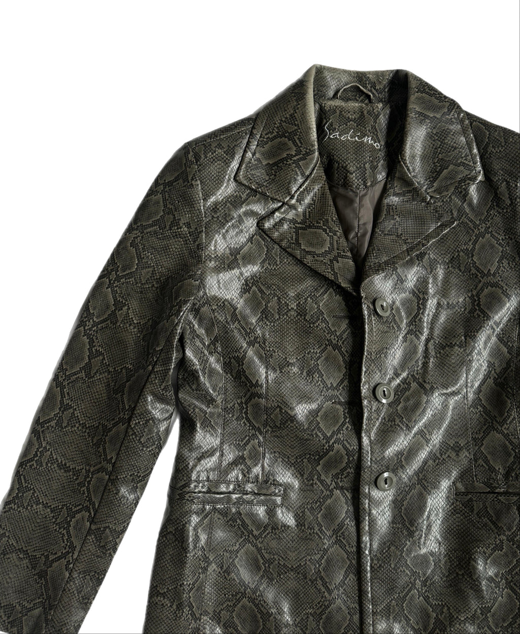 Snake Leather Look Coat