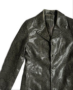 Snake Leather Look Coat