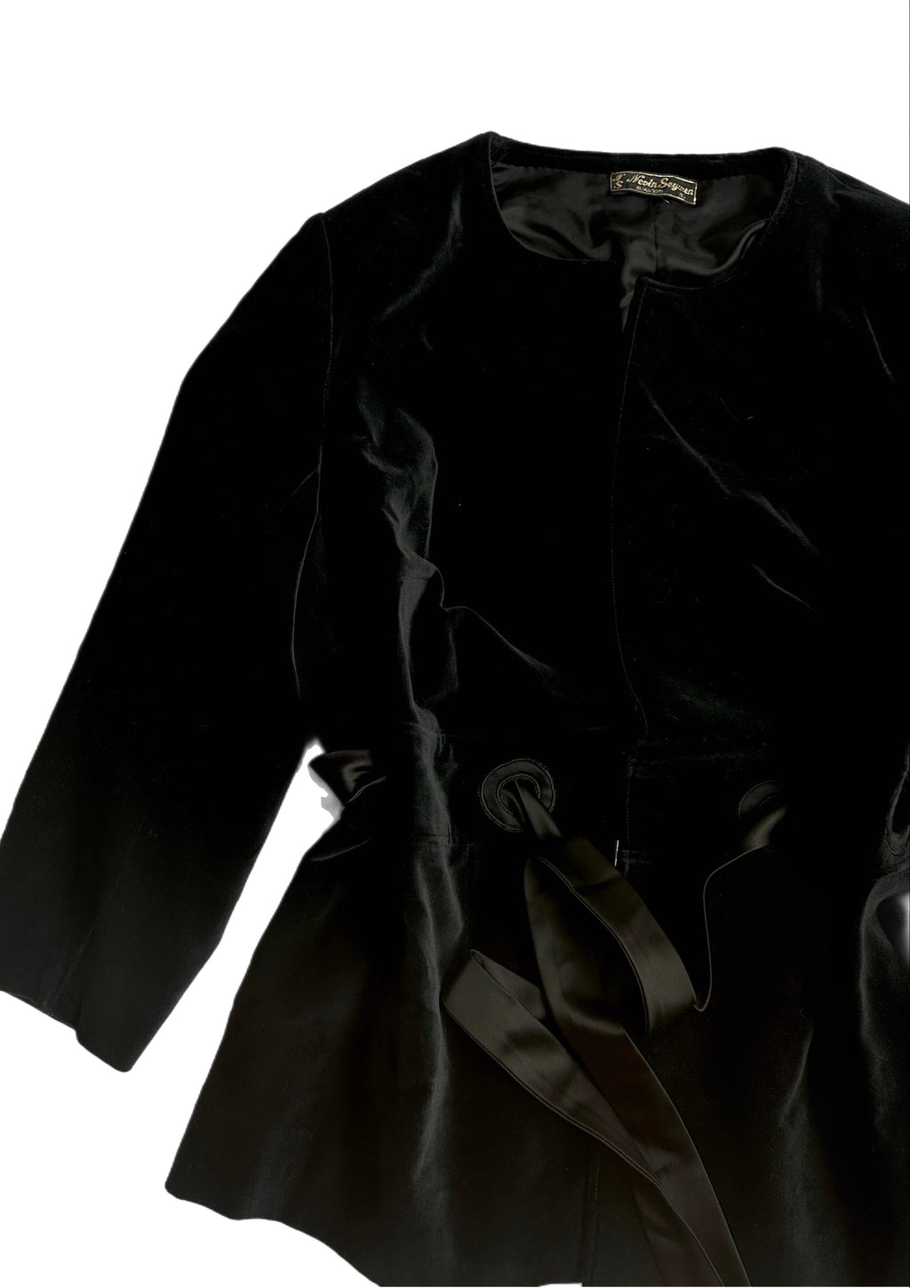 Velvet Waist-Tie Jacket