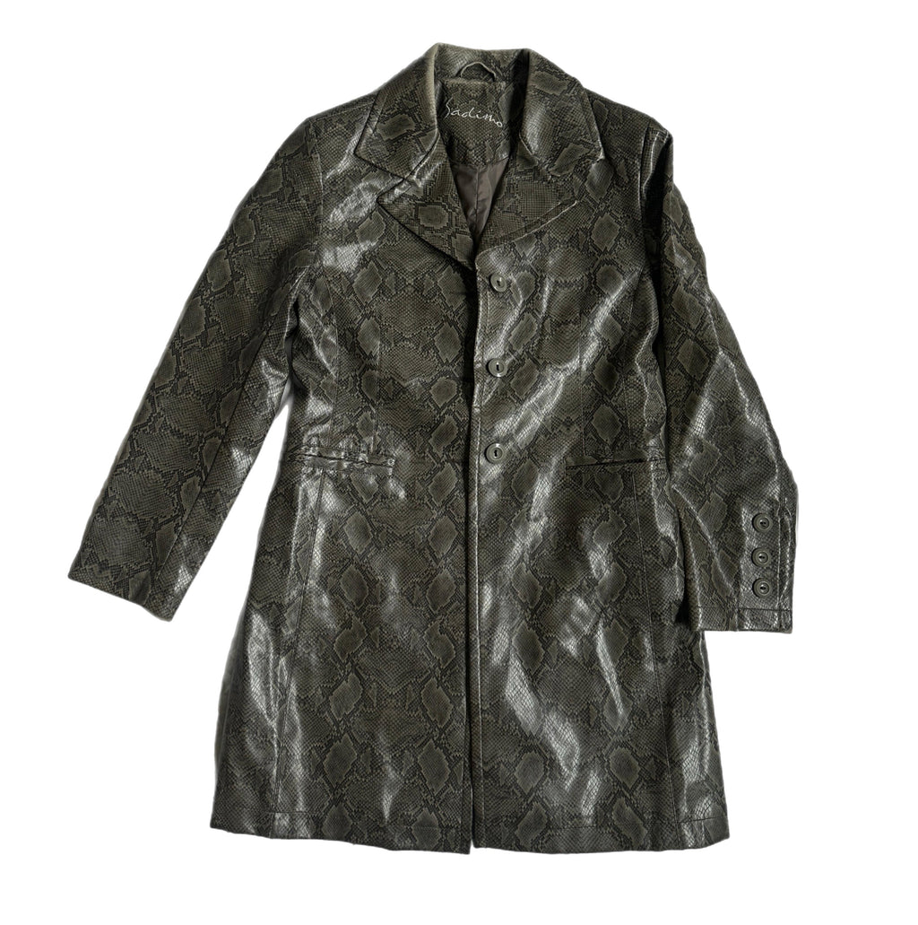Snake Leather Look Coat