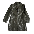 Snake Leather Look Coat