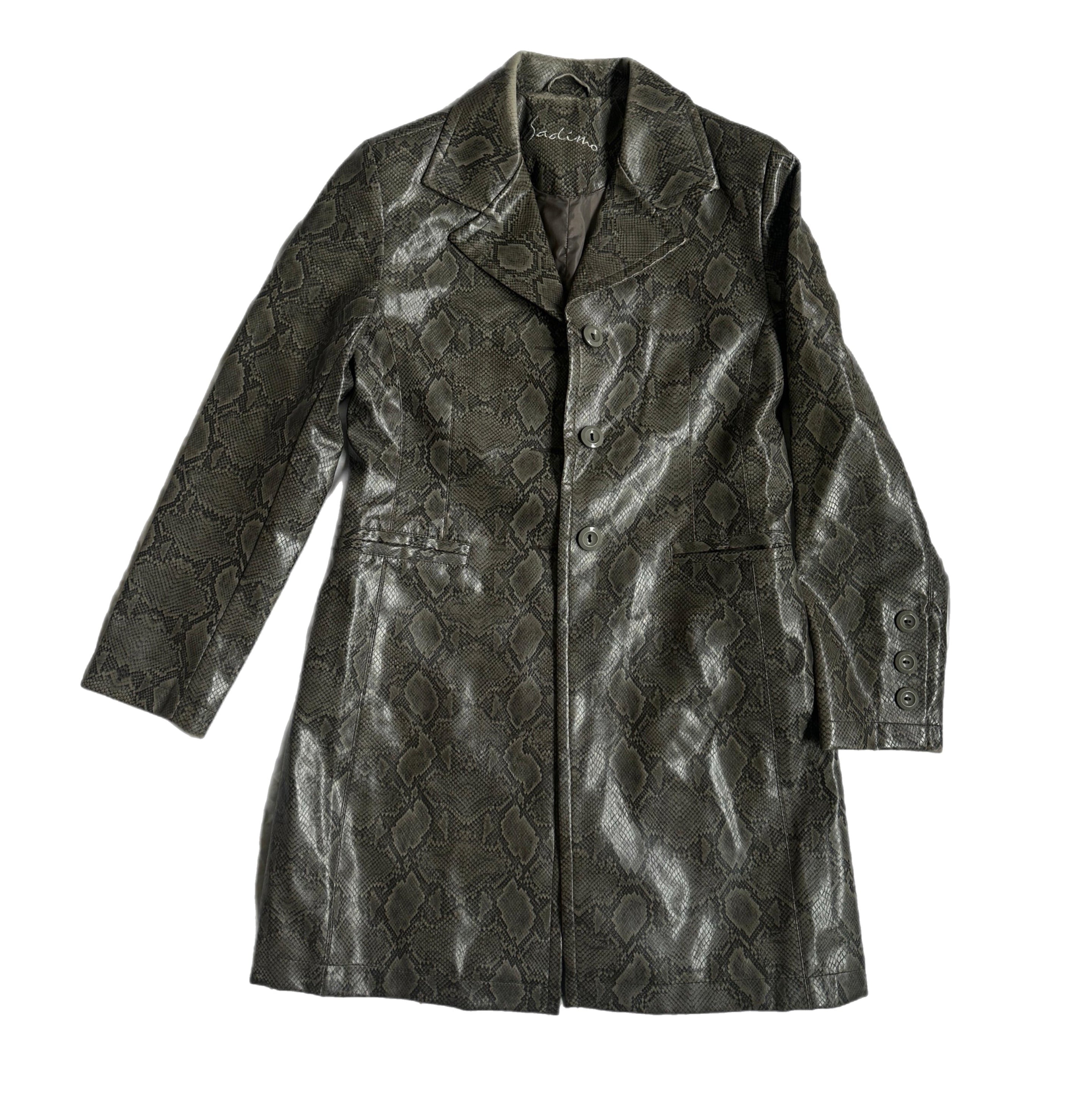 Snake Leather Look Coat
