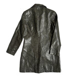 Snake Leather Look Coat