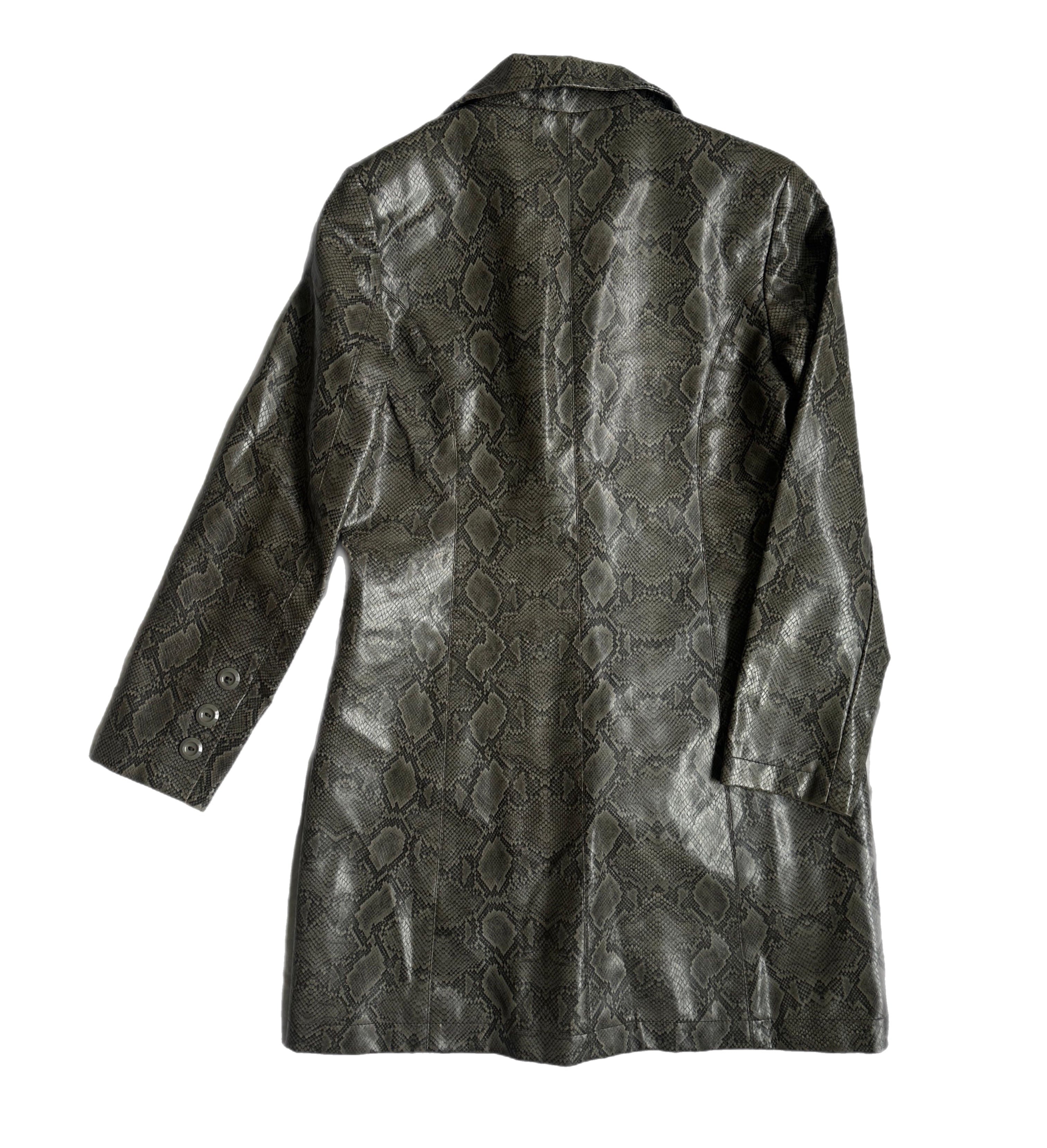 Snake Leather Look Coat