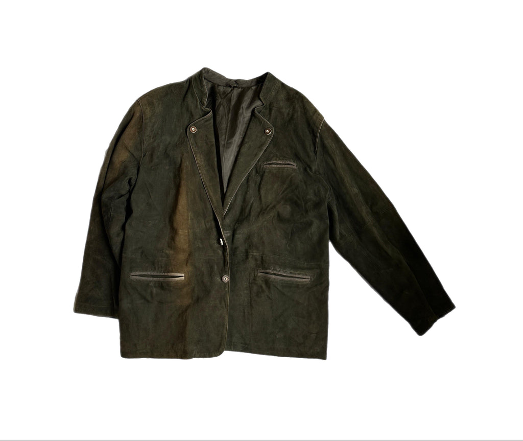 Olive Suede Blazer