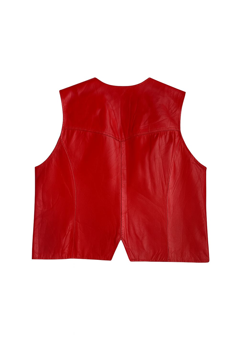 Deri Kırmızı Yelek