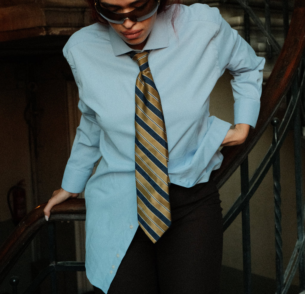 Çizgili Desenli Kravat