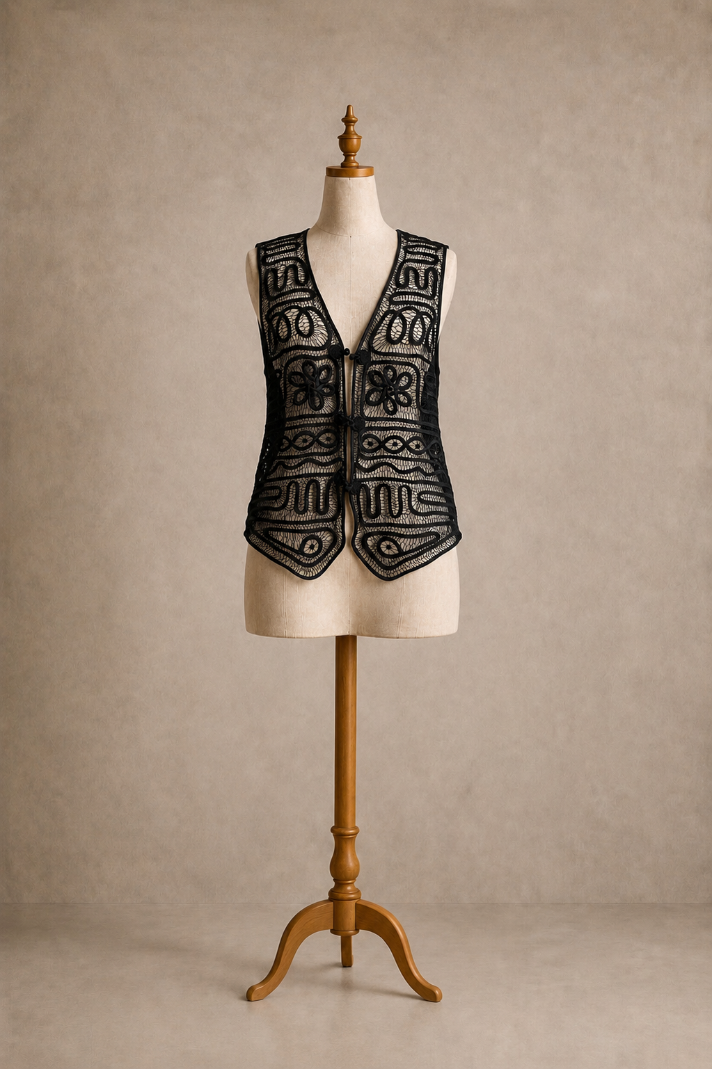Black Lace Vest