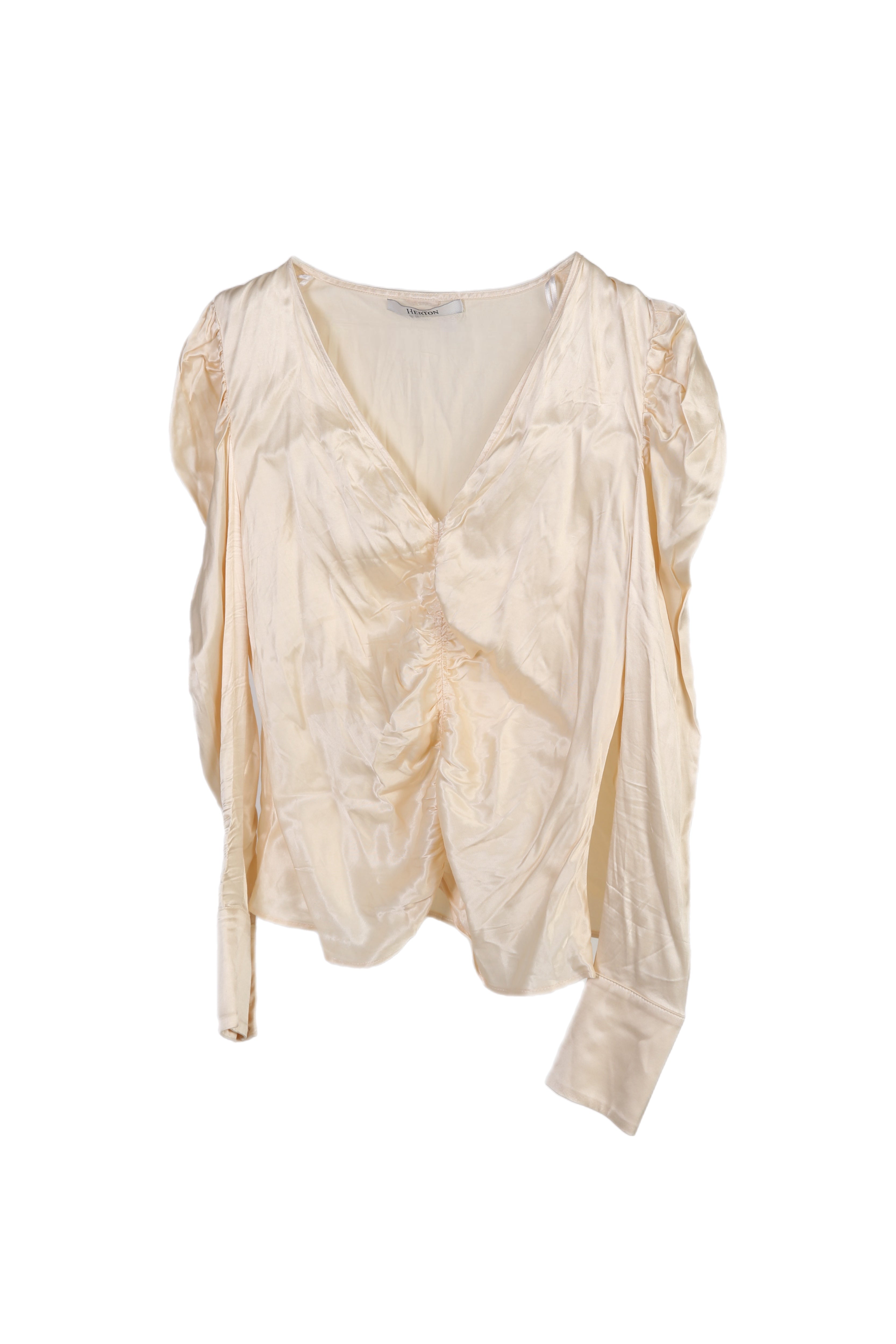 Büzgülü Krem Gömlek