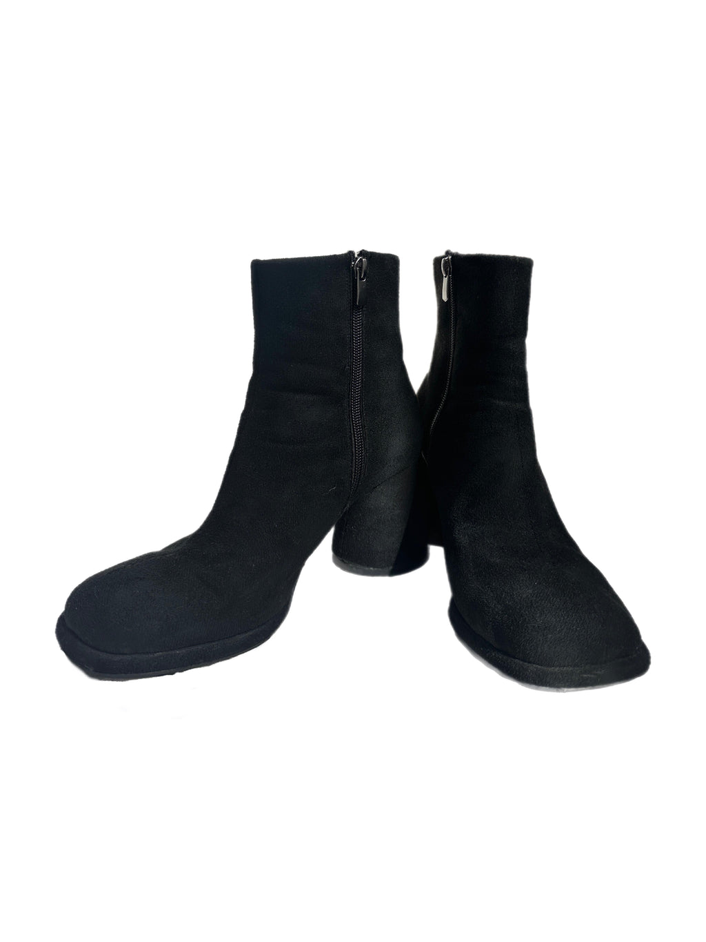 Siyah Süet Topuklu Bot