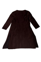 Süet Kahverengi Uzun Ceket